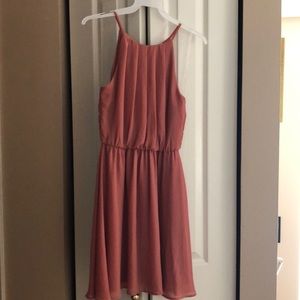 short peachy mauve dress
